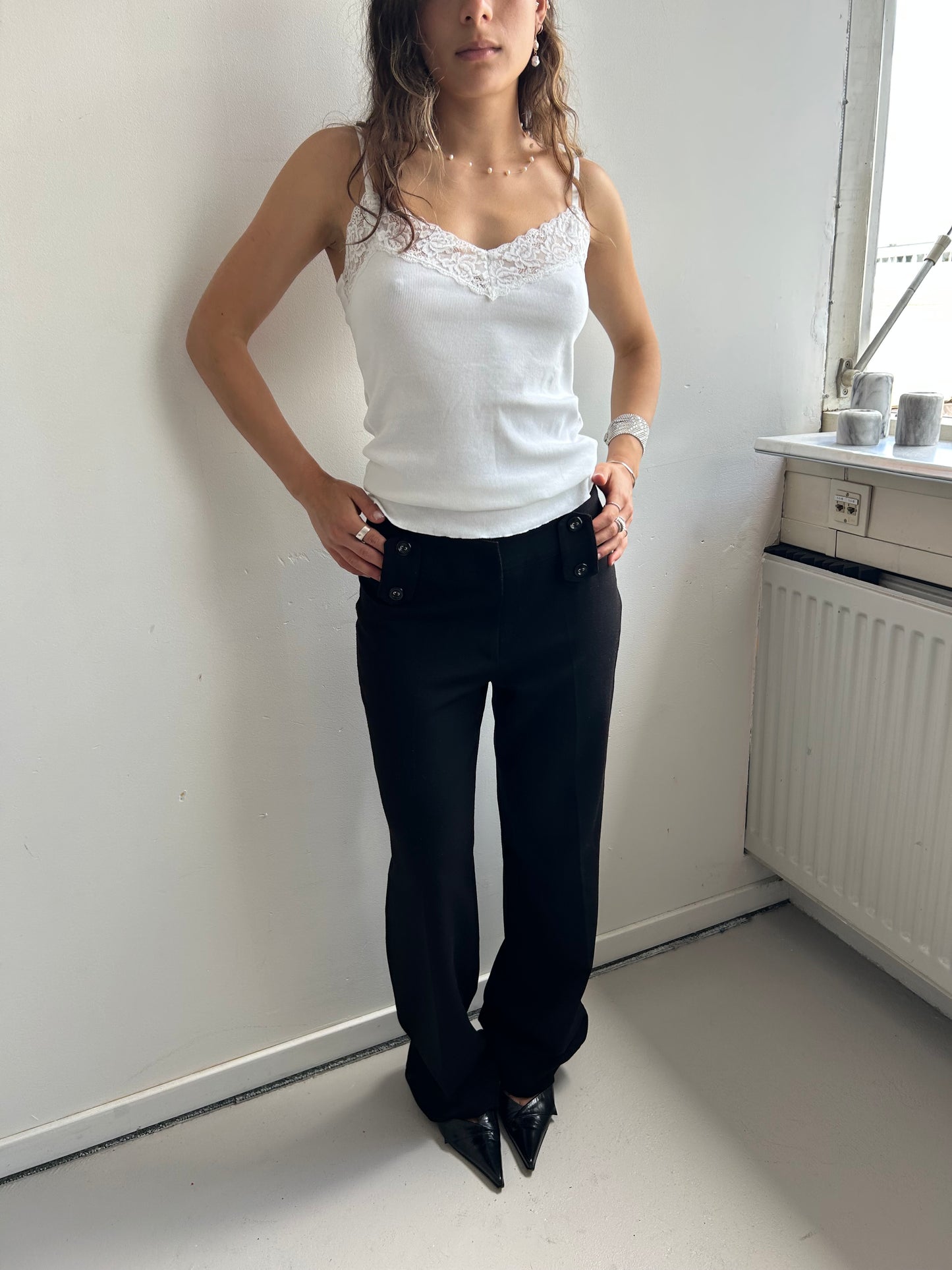 Black Straight Leg Pants
