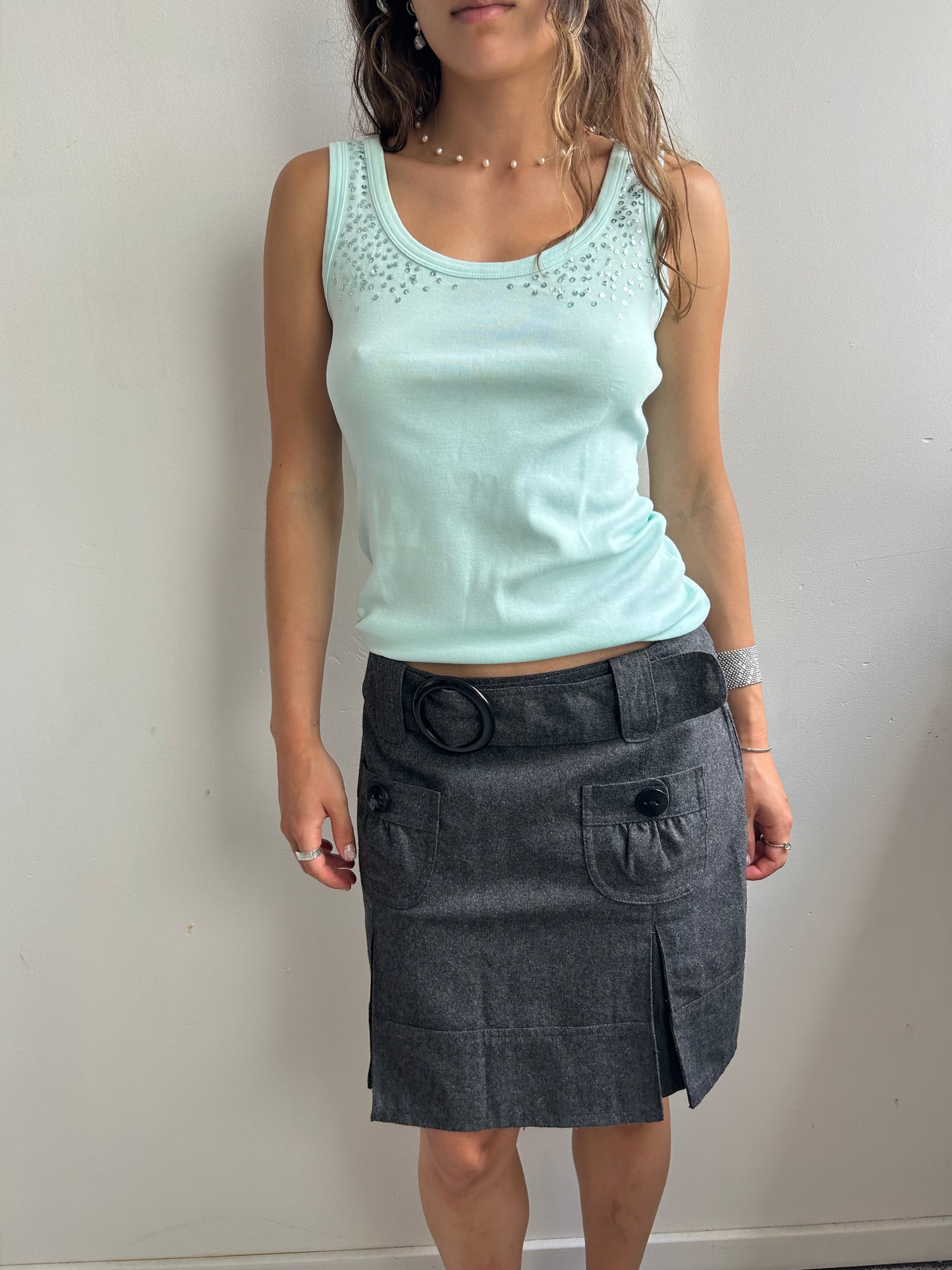 Aquamarine Sequin Tee