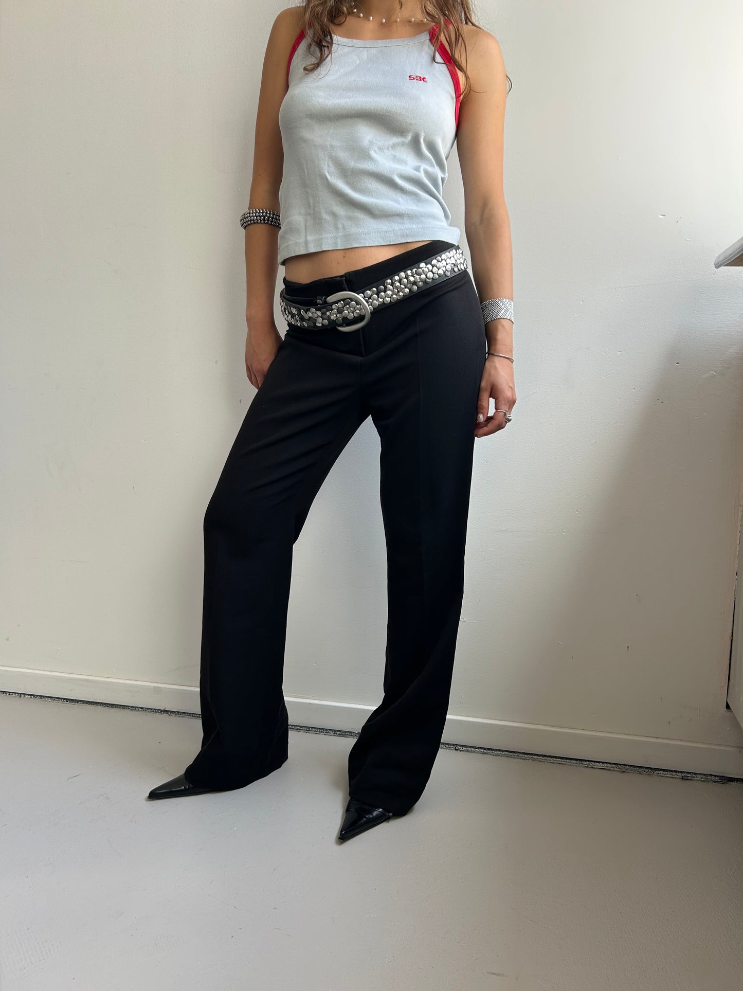 Black Straight Leg Formal Pants
