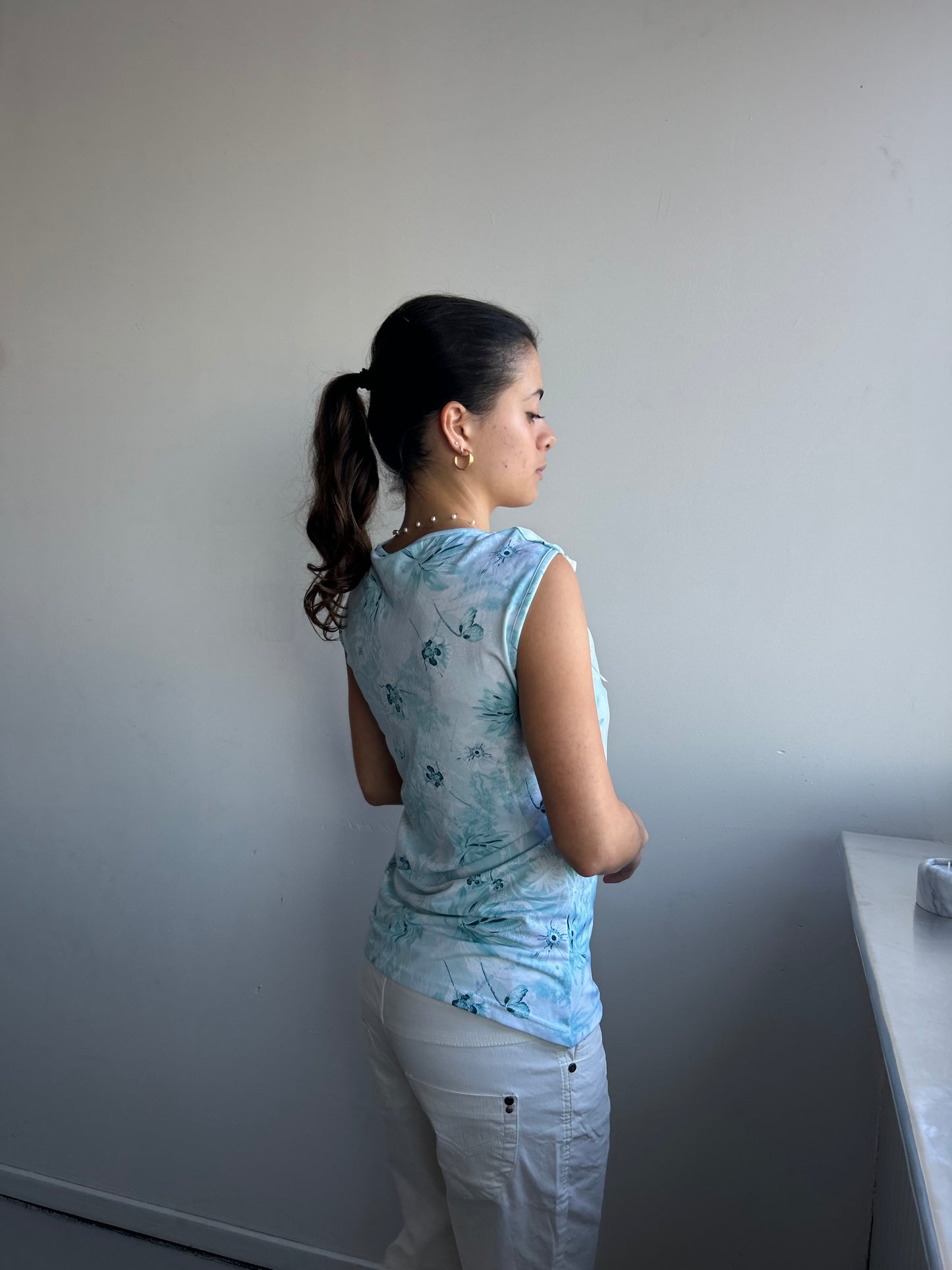 Upcycled Top with Bow Details