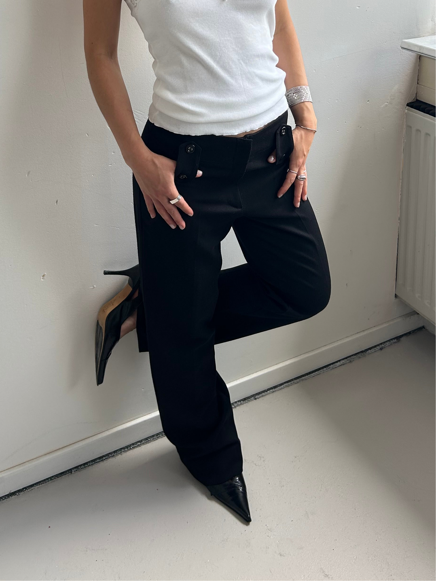 Black Straight Leg Pants
