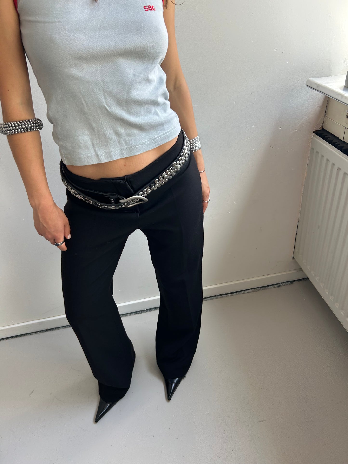 Black Straight Leg Formal Pants