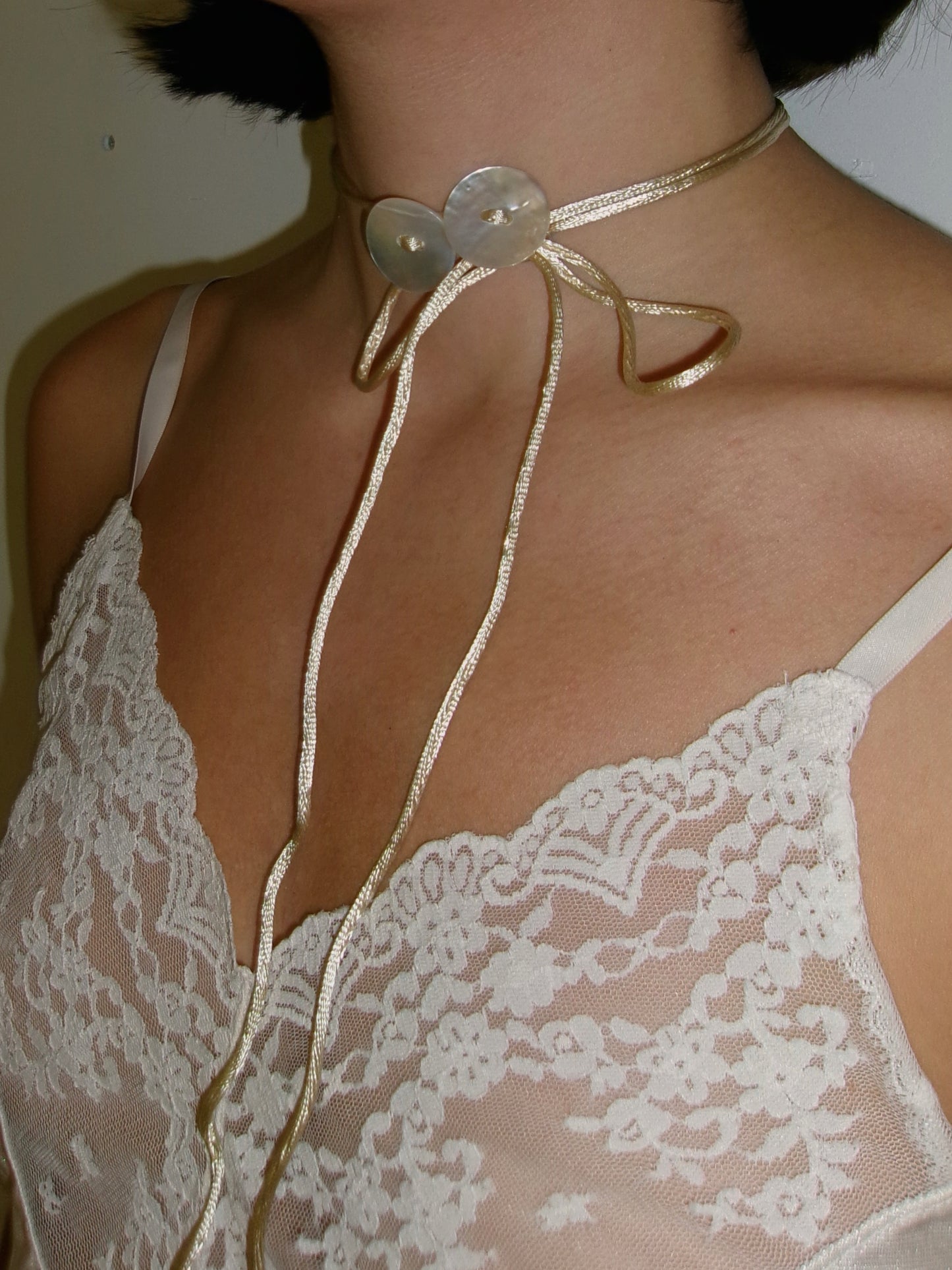 Mother-Of-Pearl Shell Button Necklace