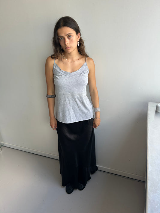 Grey Top with Sheered Detail