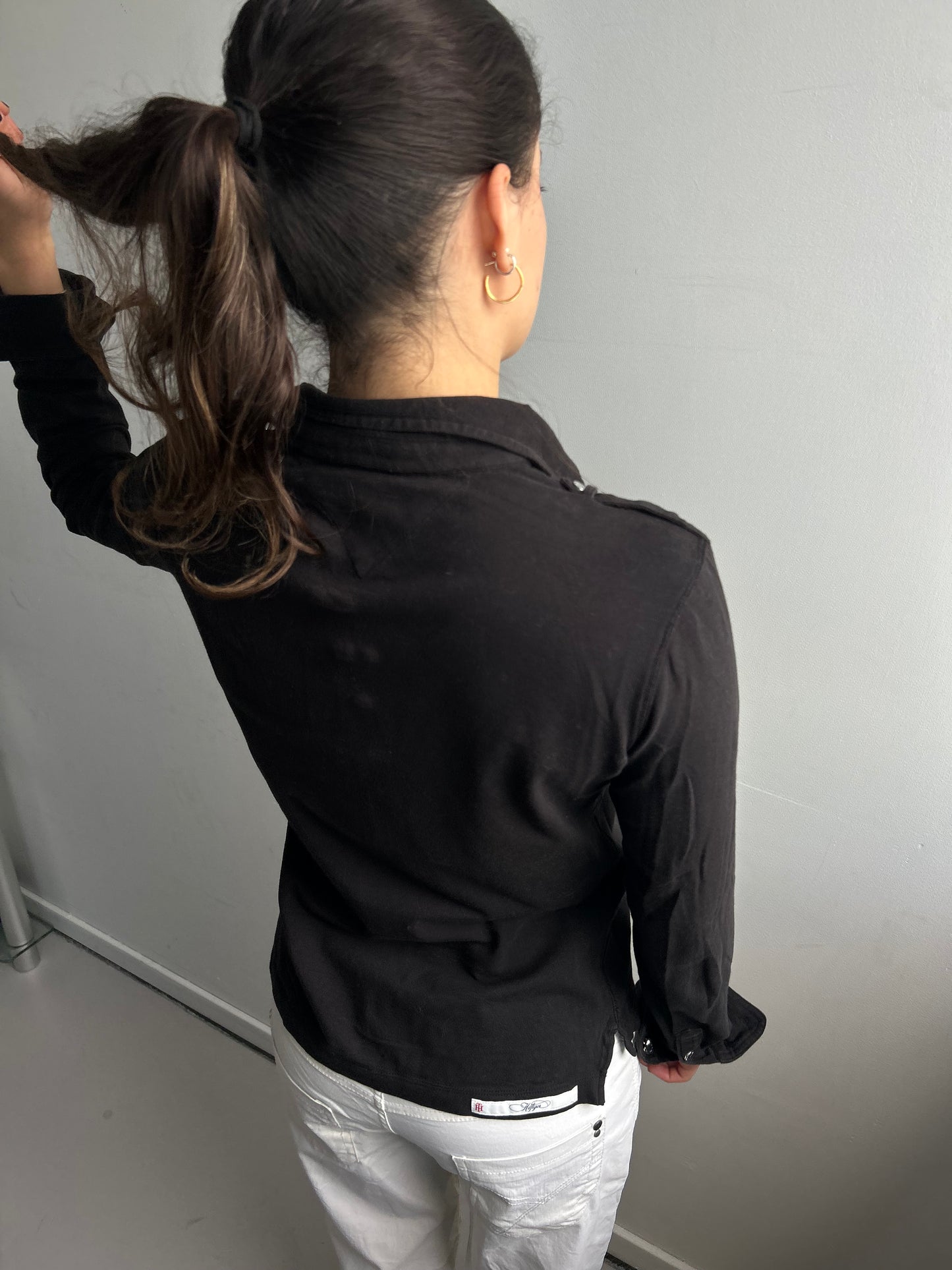 Black TH Longsleeve with Chrome Buttons