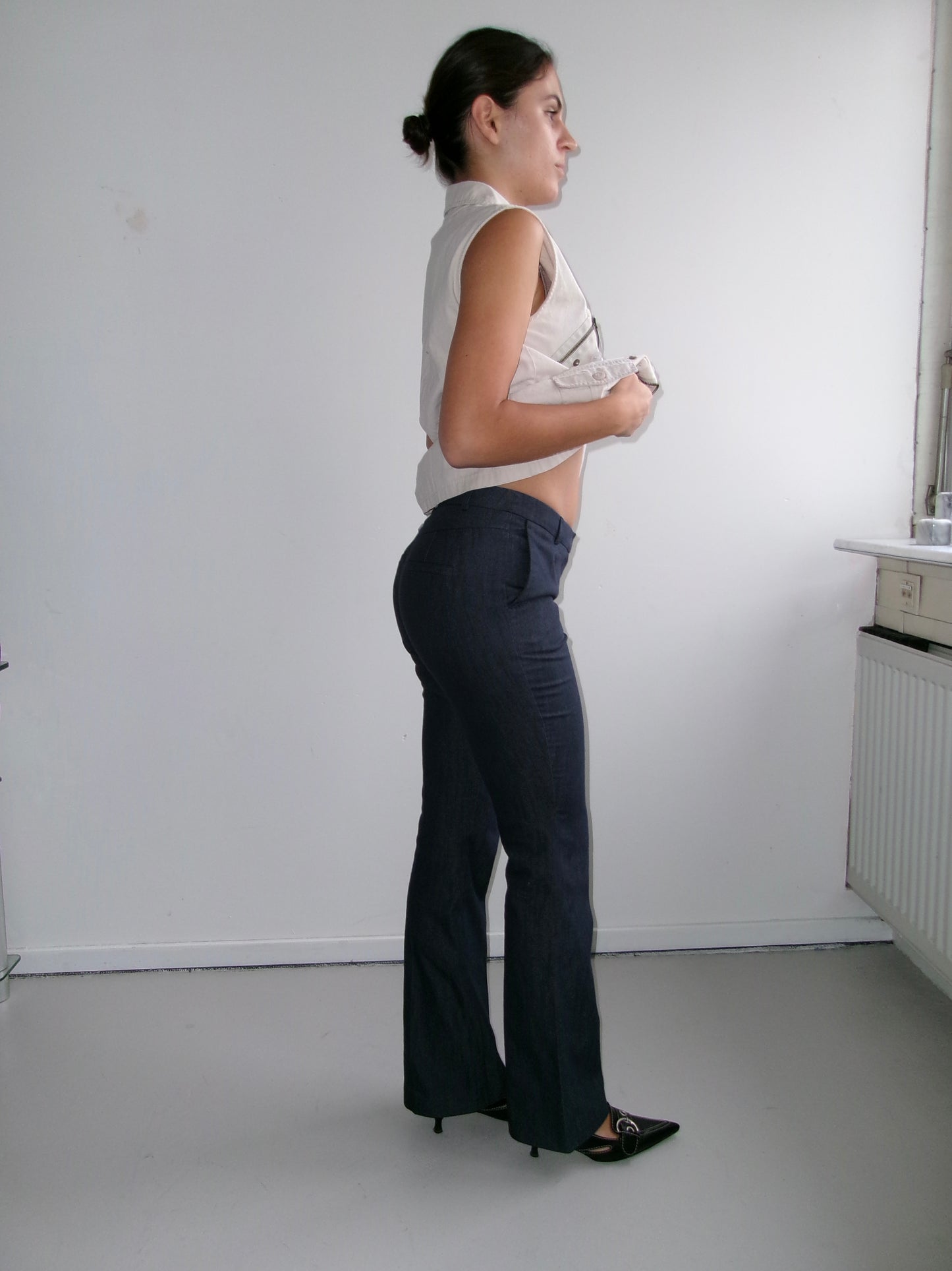 Straight Leg Denim Pants