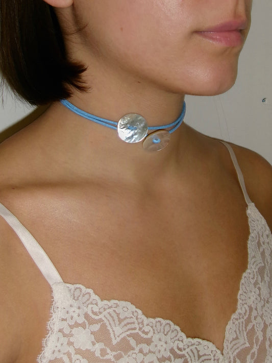 Mother-Of-Pearl Shell Button Necklace