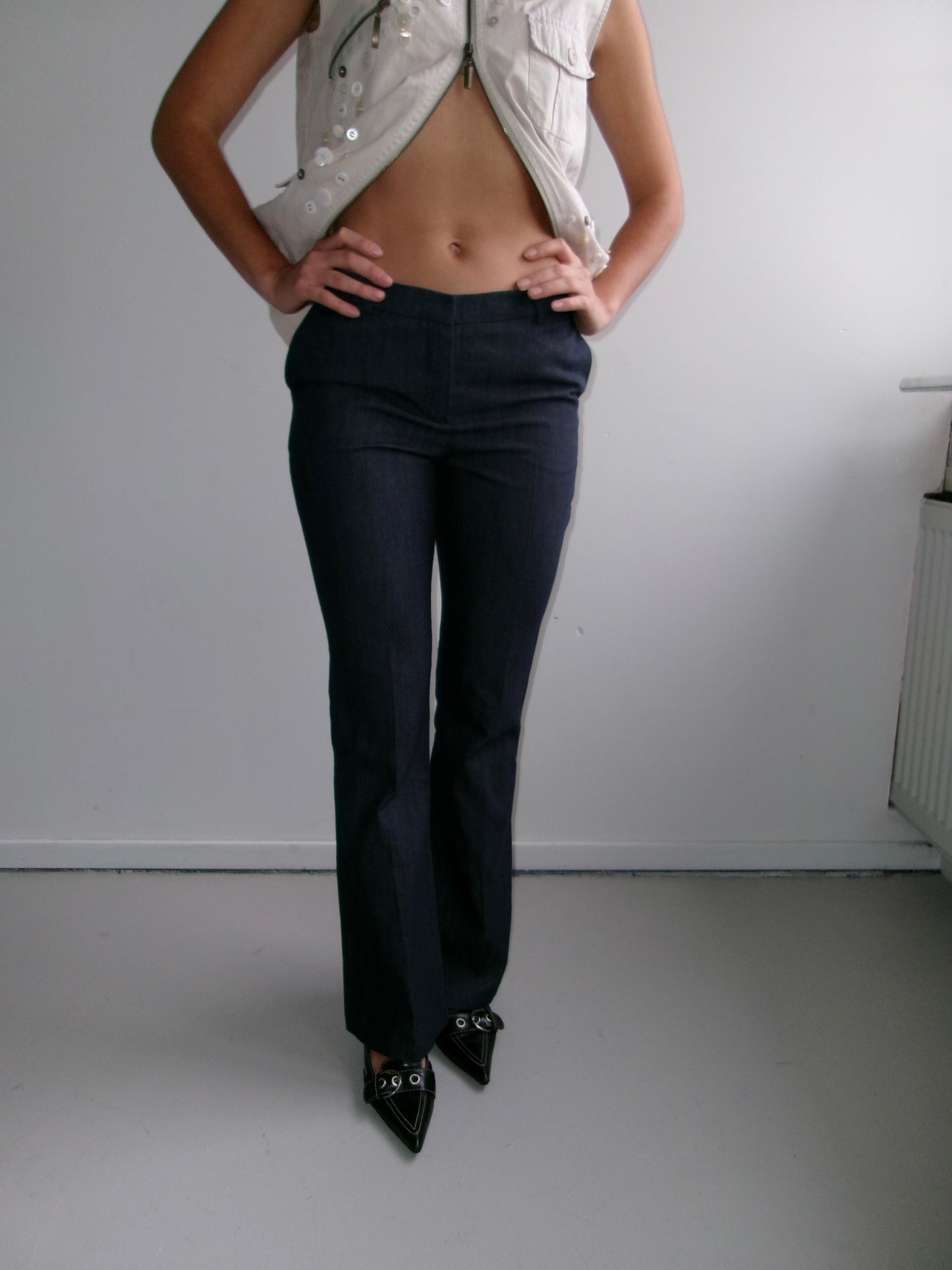 Straight Leg Denim Pants