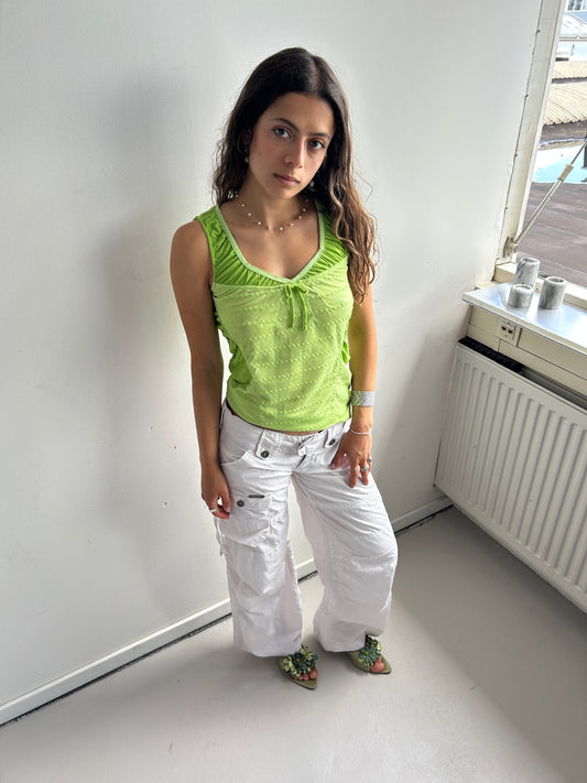 Green Ruched Top