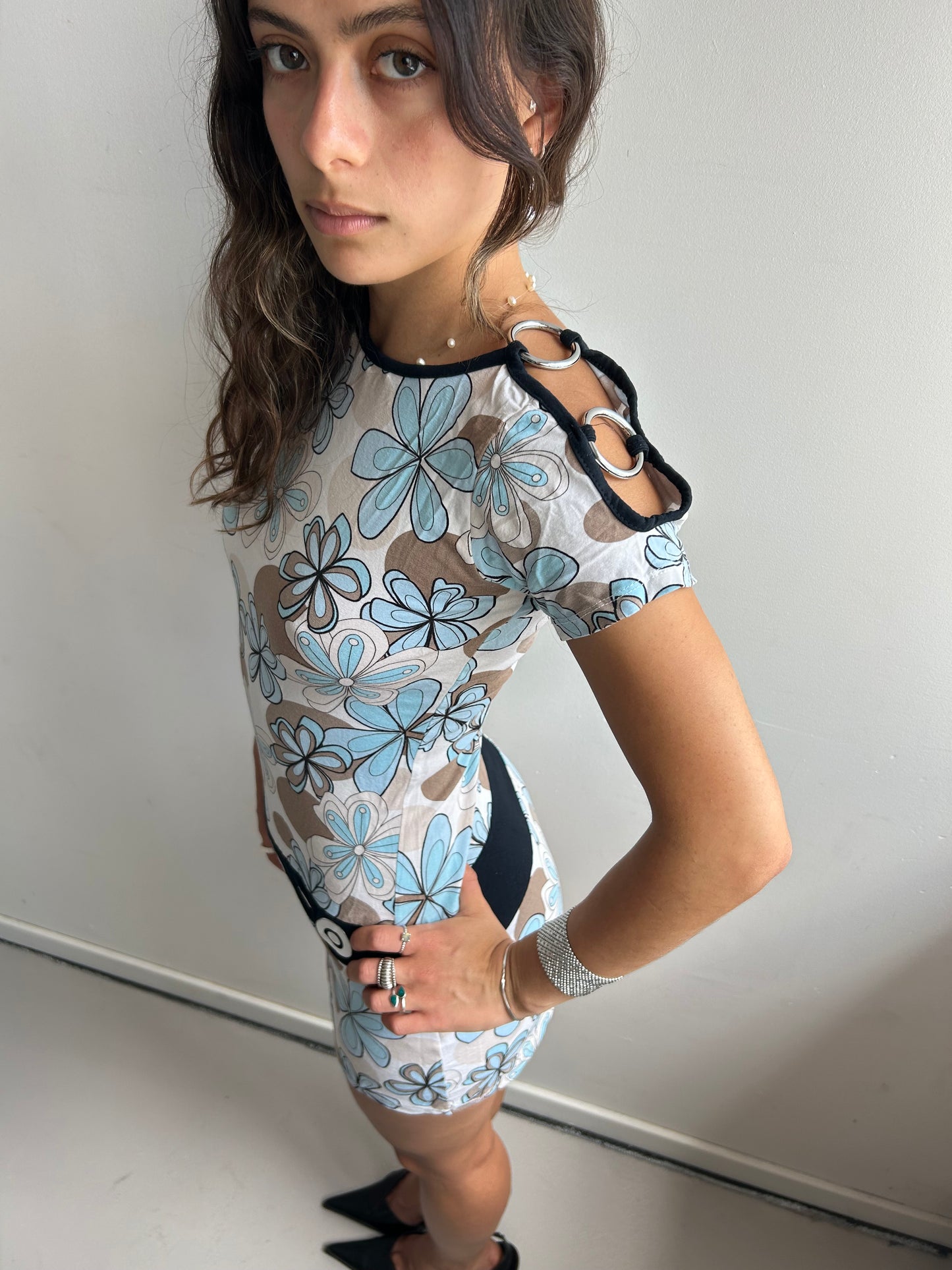 Print Flower Mini Dress