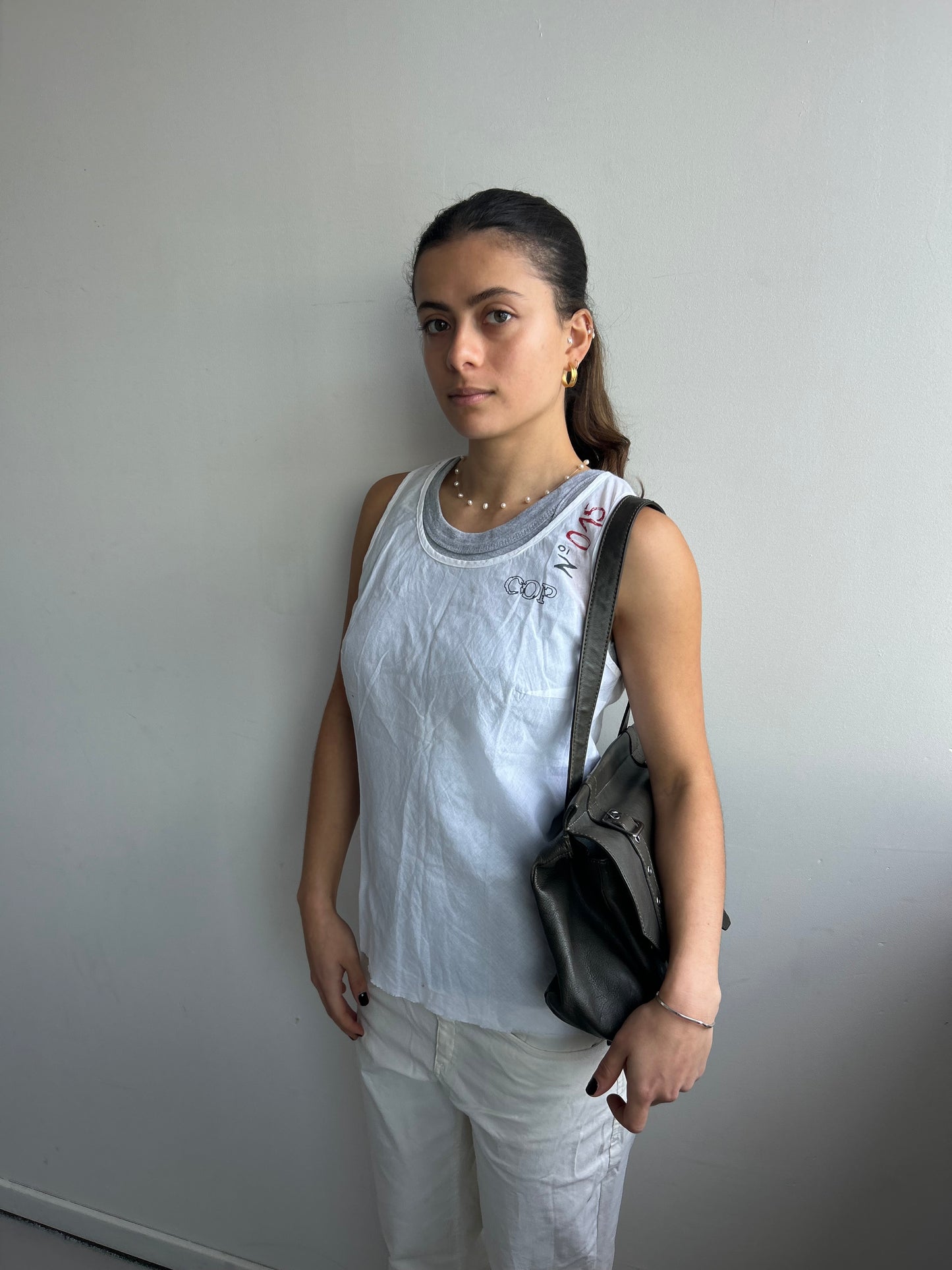 Cop Copine White Lightweight Top