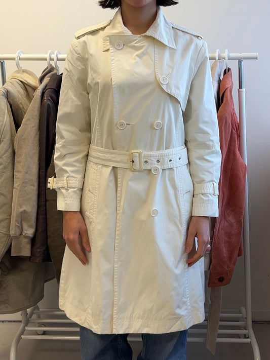 White Coat with Two-Sided Button Closure