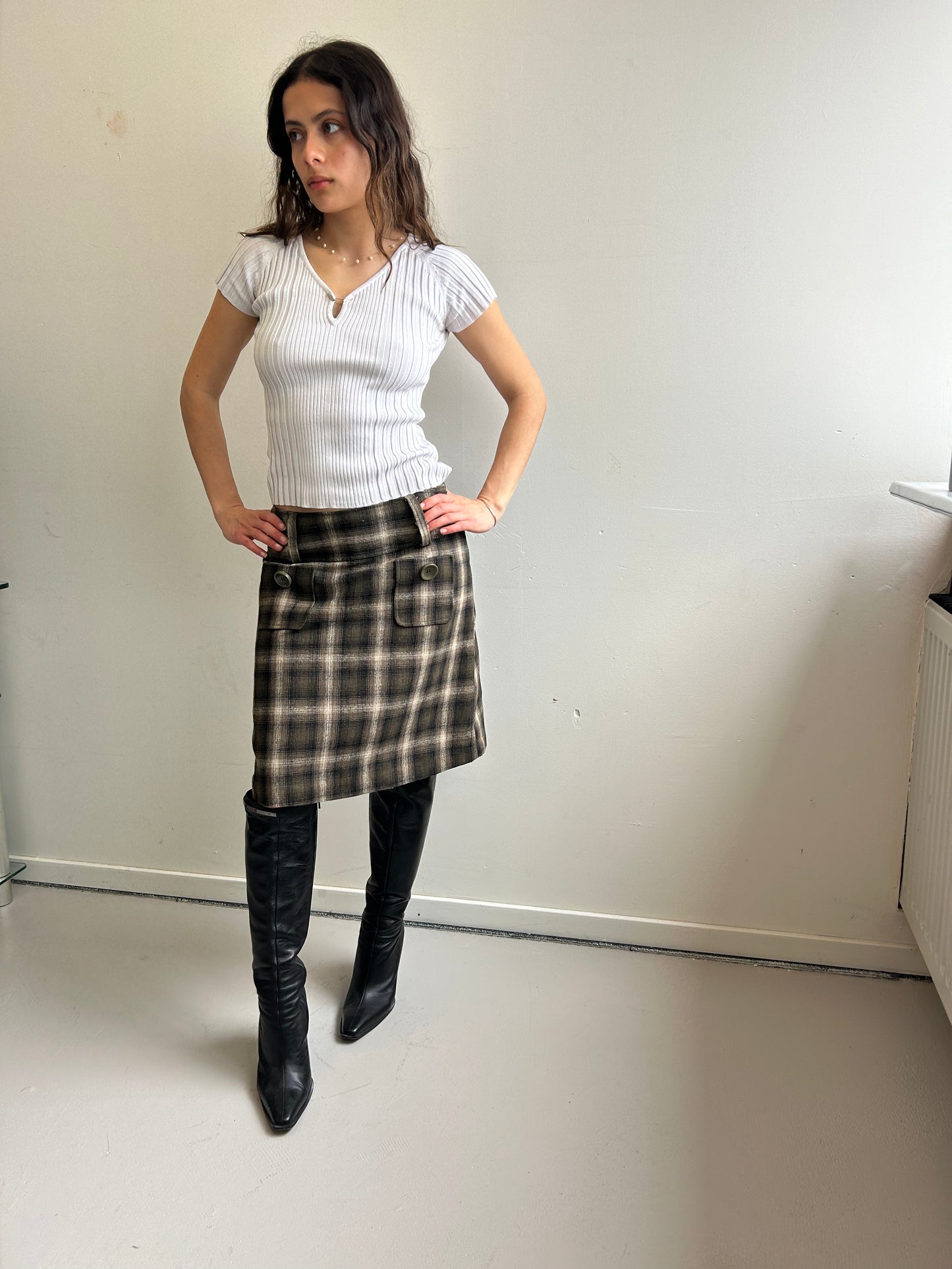 Midi Skirt in Plaid