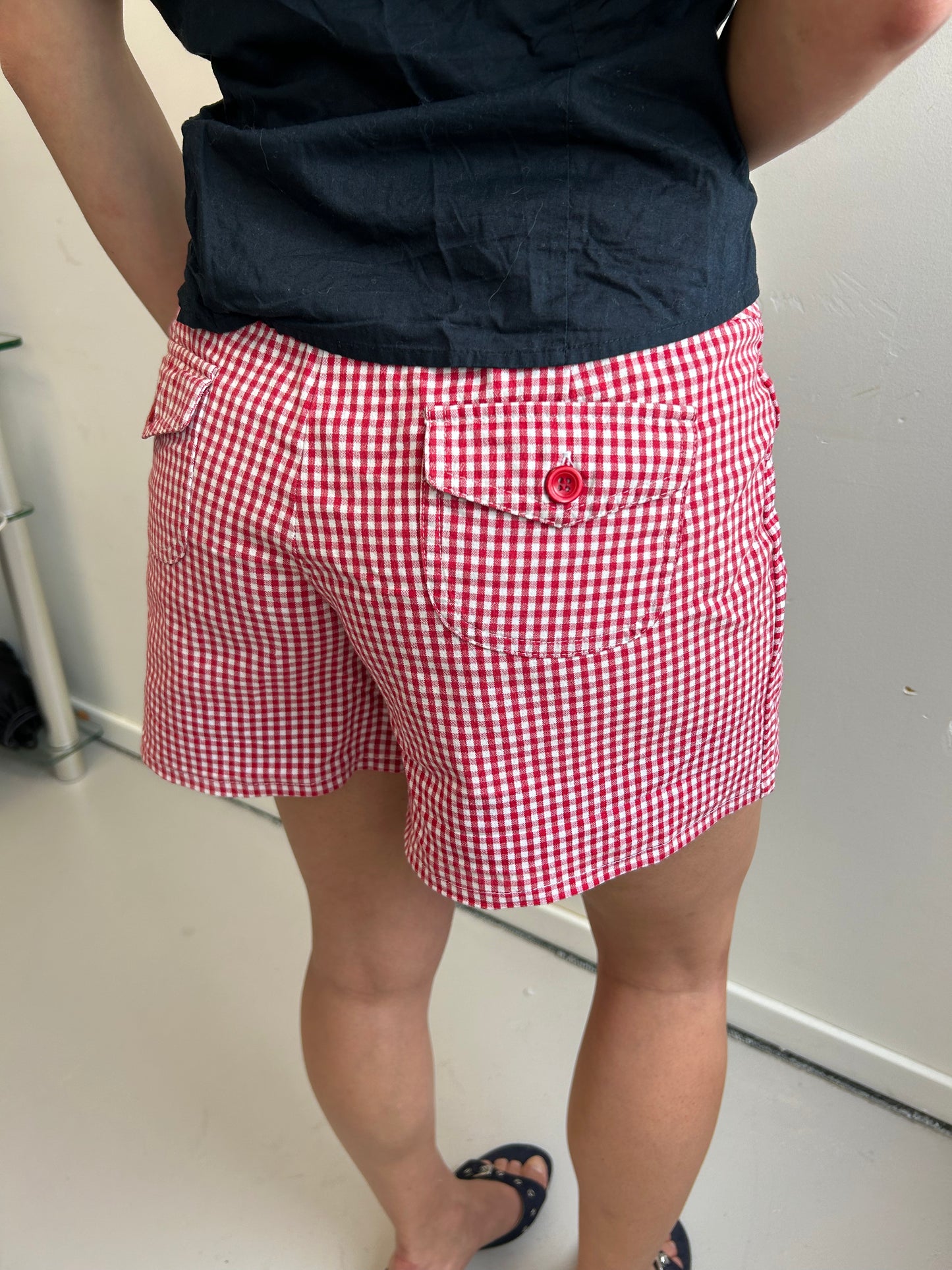 Red Gingham Shorts Vintage